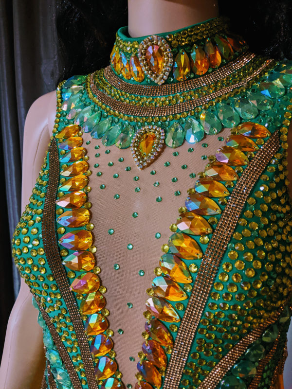 Green & Yellow Passista Dress - Image 5